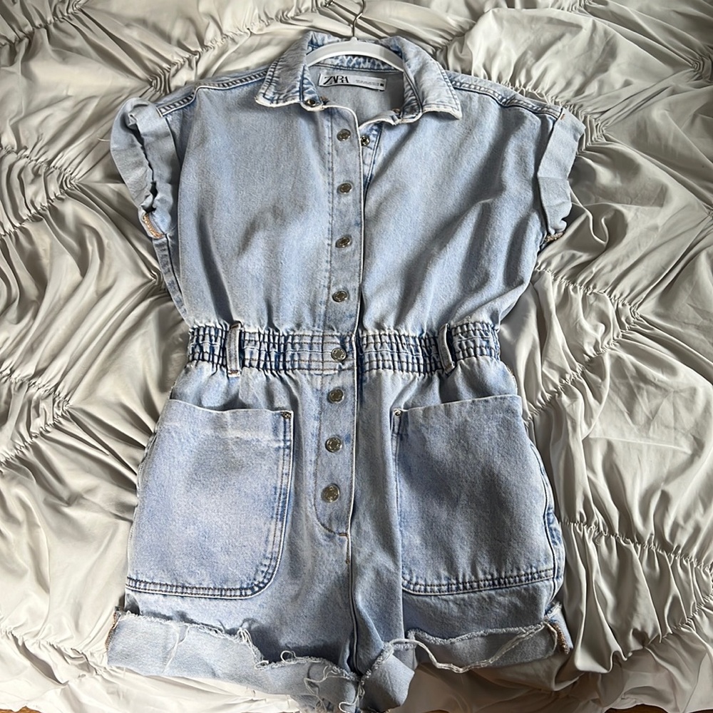 Zara denim romper